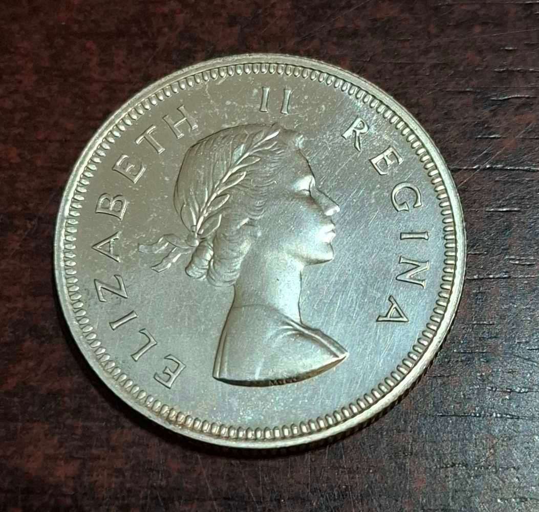 1956Elizabeth II South African Silver 2 Shillings
