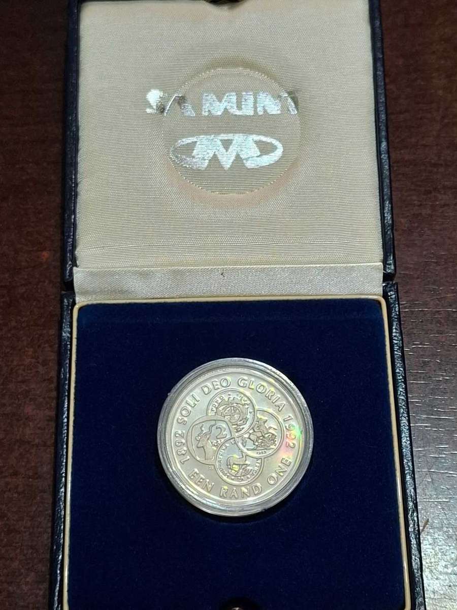 1992 Silver Proof Protea One Rand