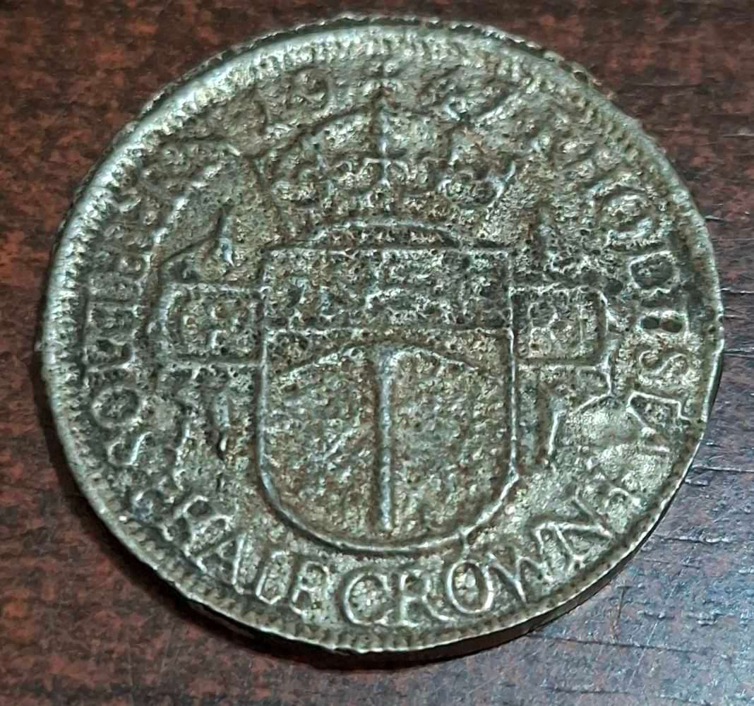 1947 Southern Rhodesia half crown featuring King George VI