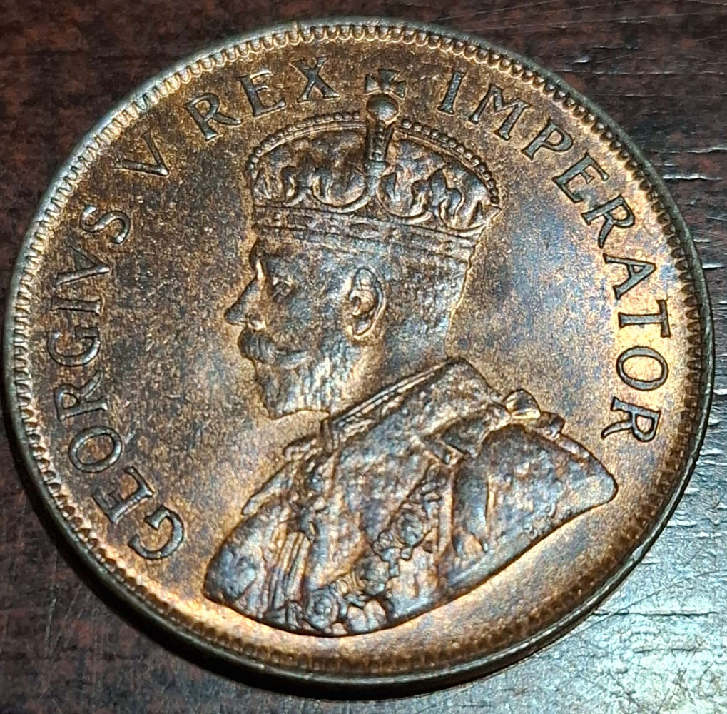 1934 South African one penny coin