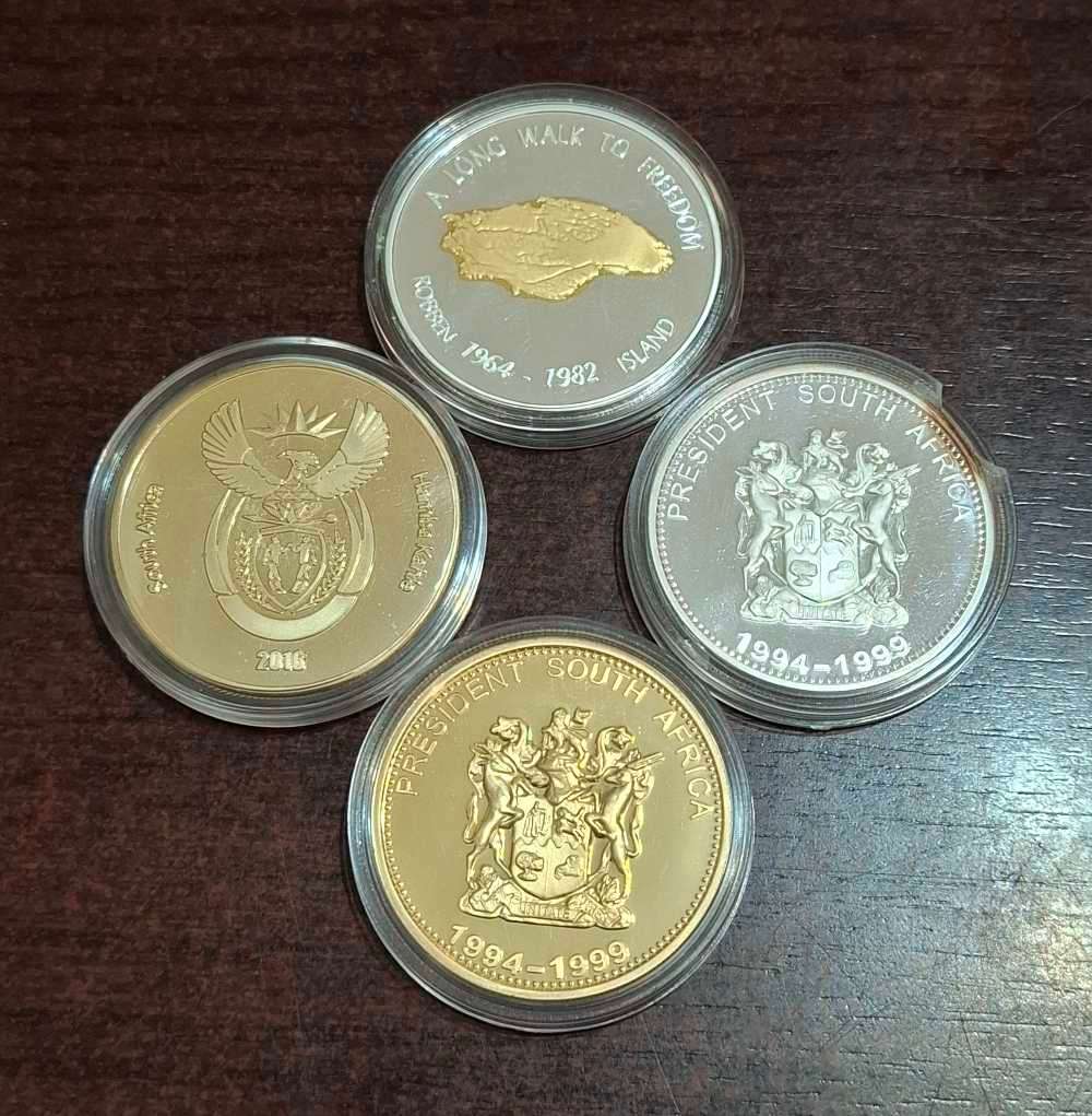 Mandela coins not silver Set of 4 different coins