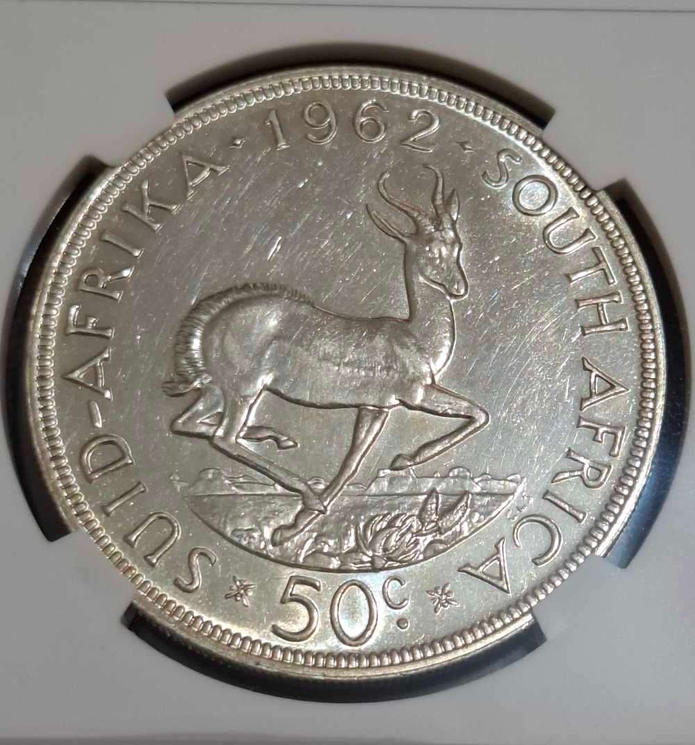 1962 South Africa 50 Cent coin