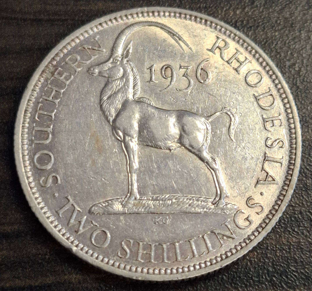 1936 S.Rhodesia 2 shilling