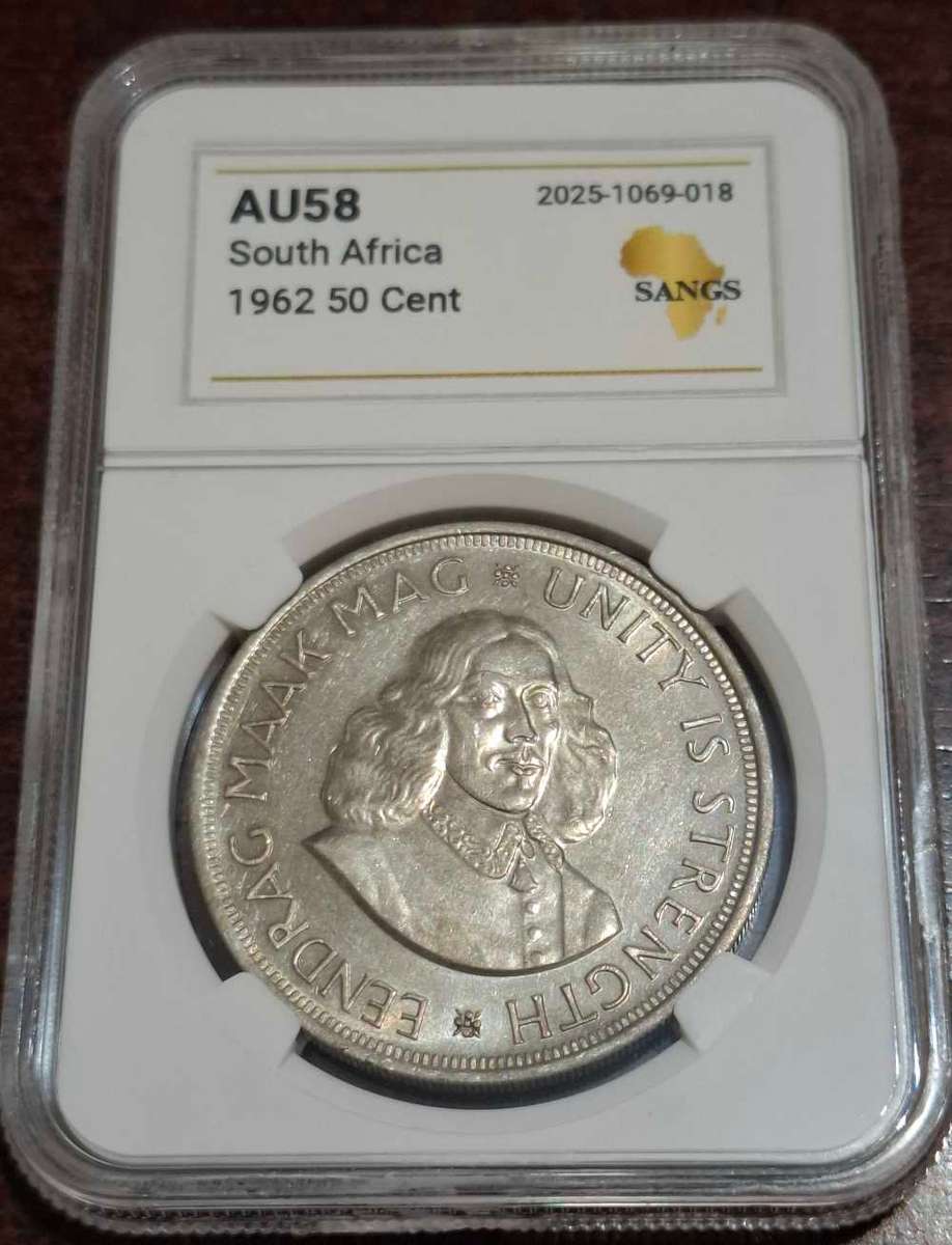 1963 South African 50-cent coin