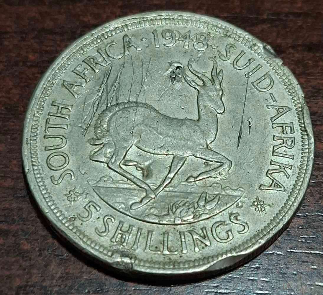 1948 African 5 Shillings coin
