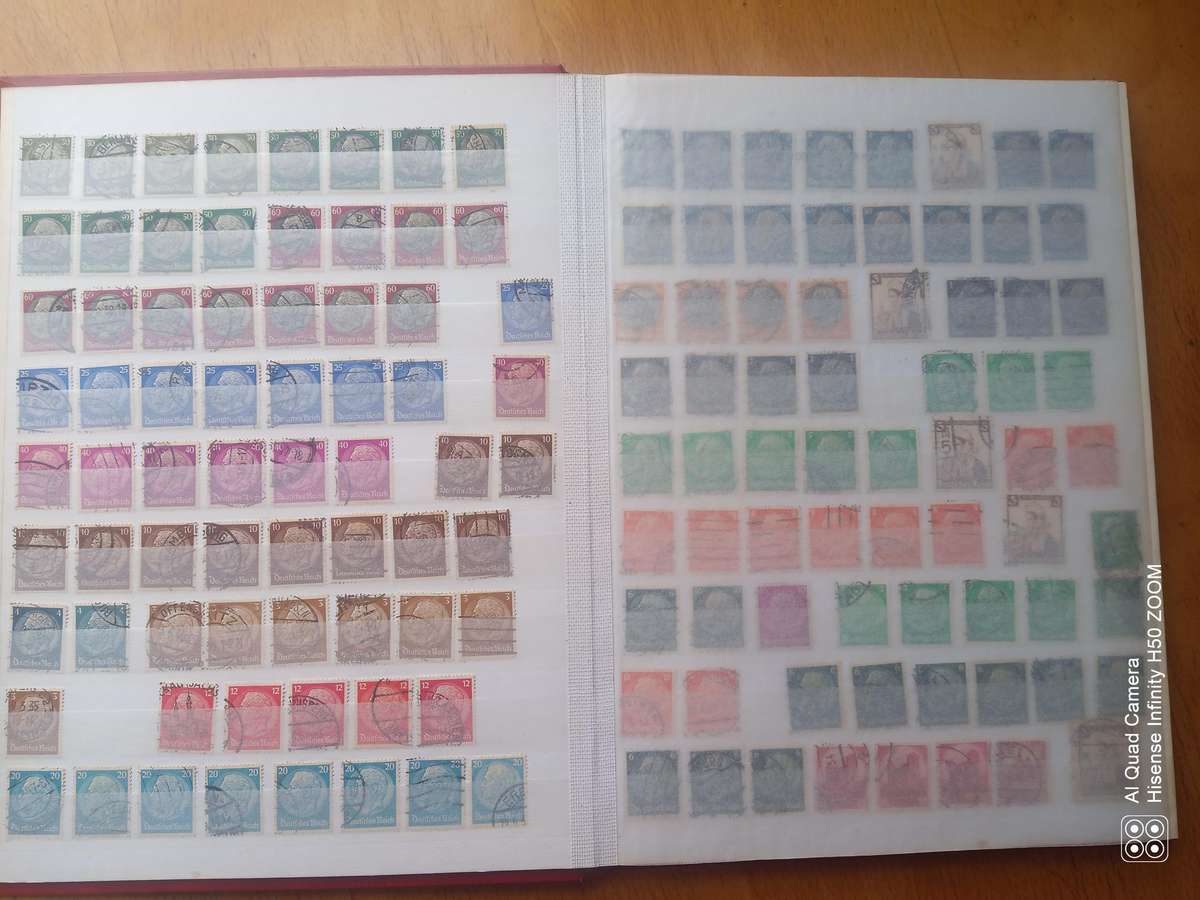 Deutsches Reich - 8 page stock book and exstras not in stock book.