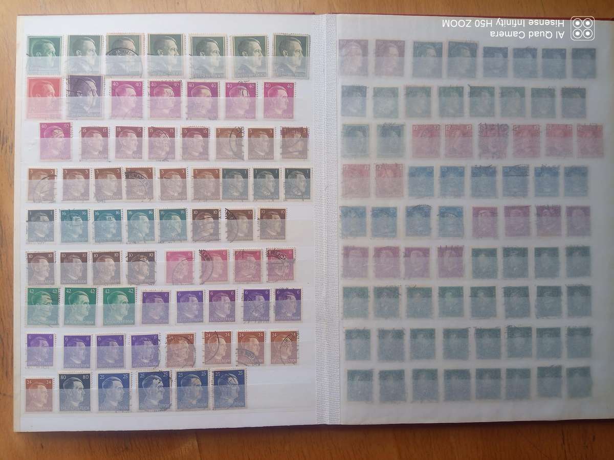 Deutsches Reich - 8 page stock book and exstras not in stock book.