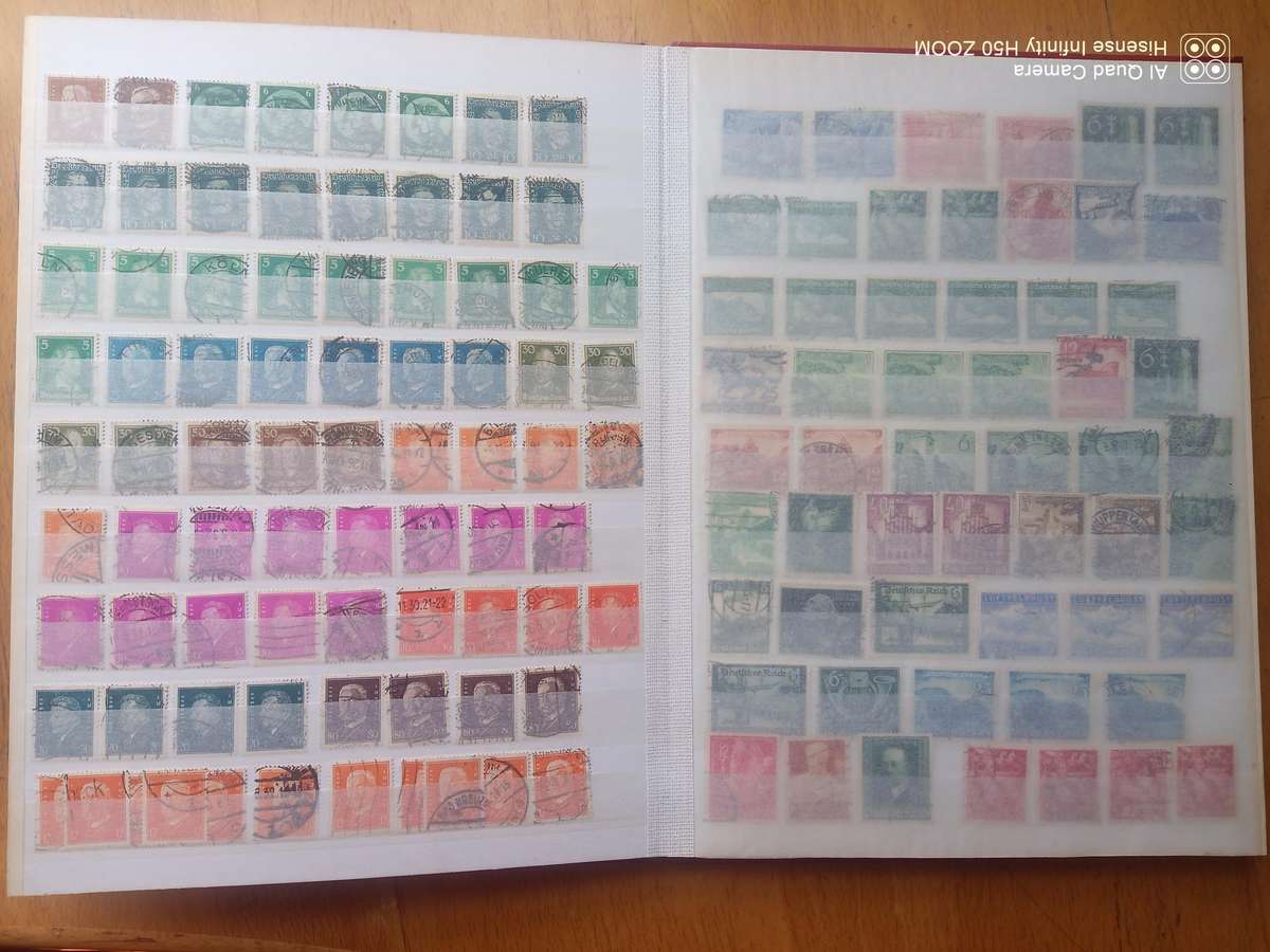 Deutsches Reich - 8 page stock book and exstras not in stock book.