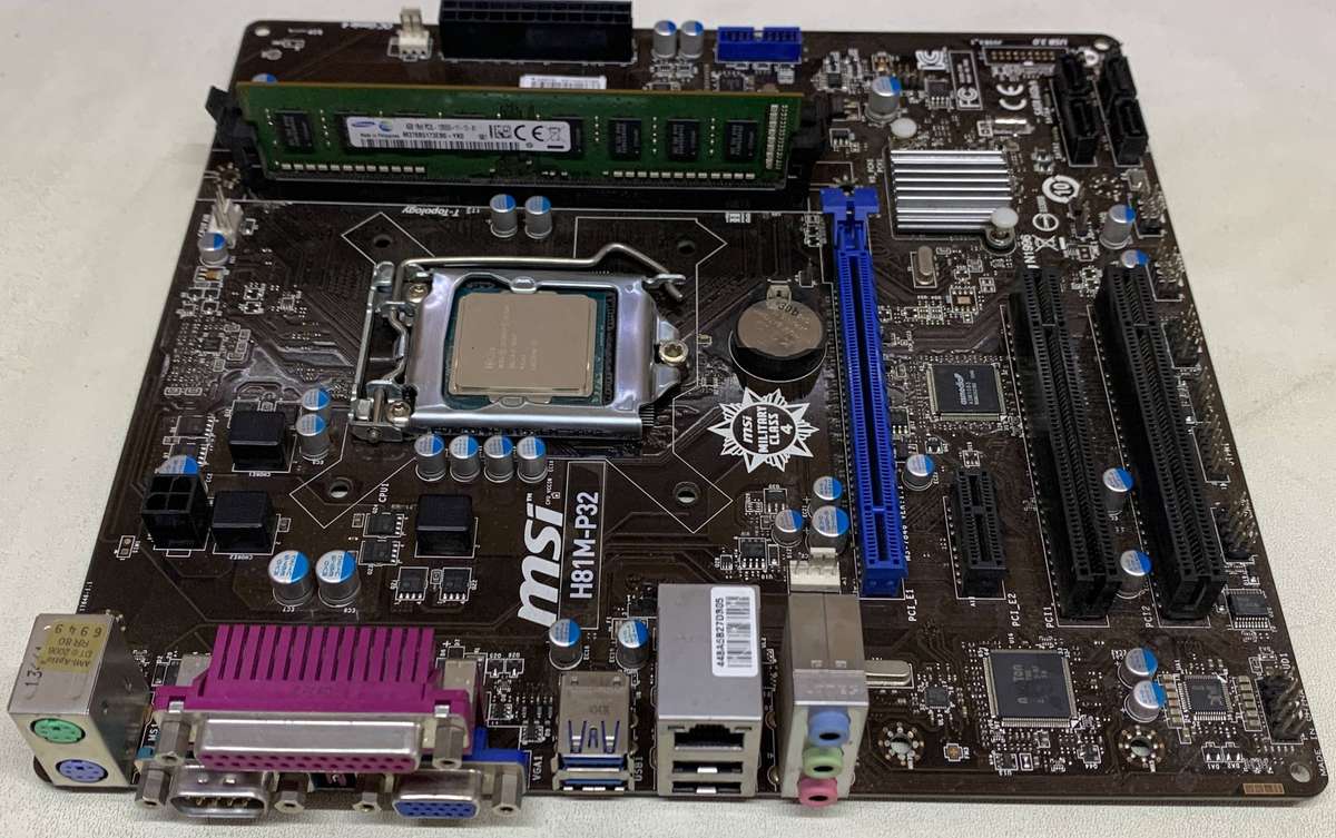 MSI H81M-P32 Motherboard CPU and Memory Bundle