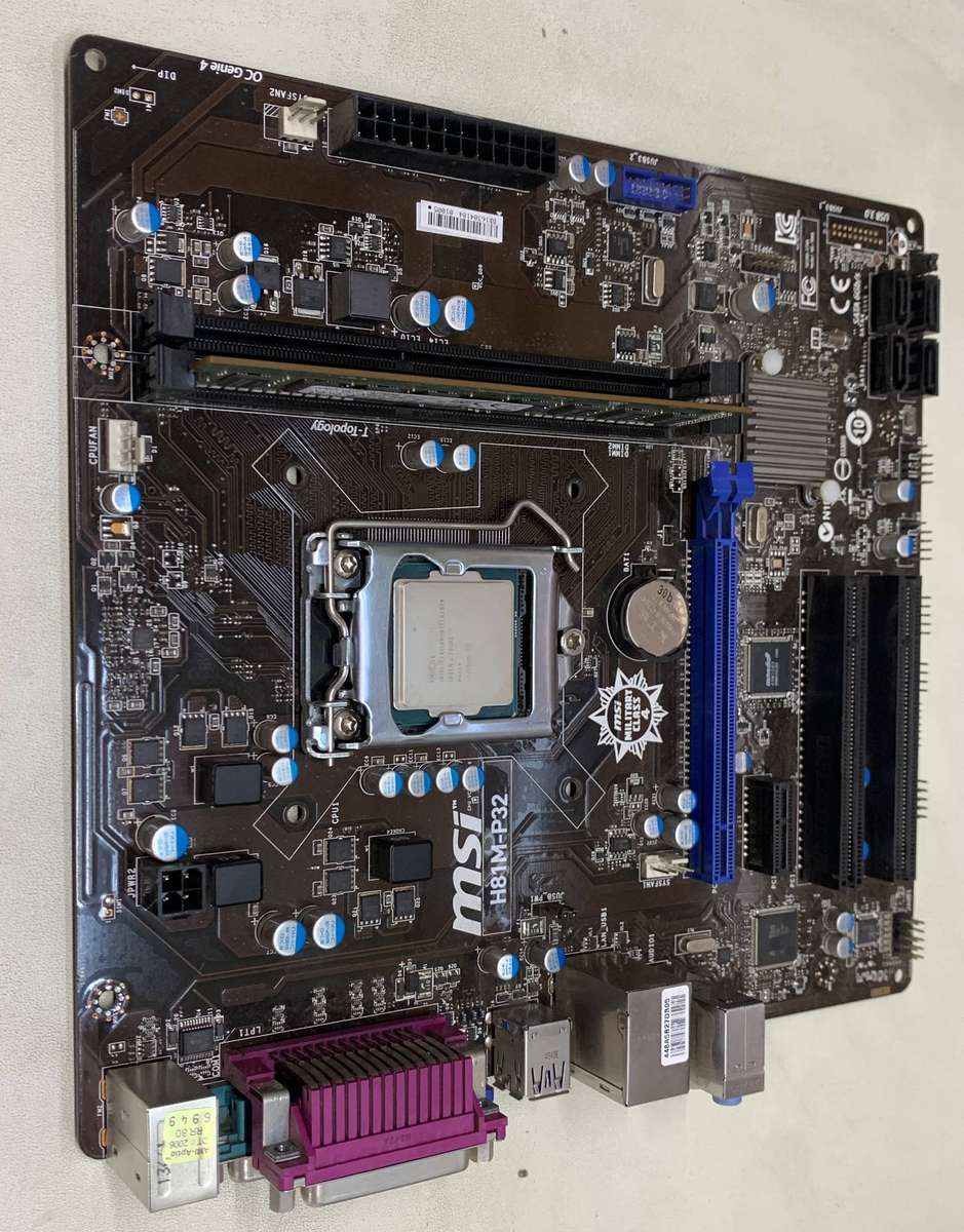 MSI H81M-P32 Motherboard CPU and Memory Bundle