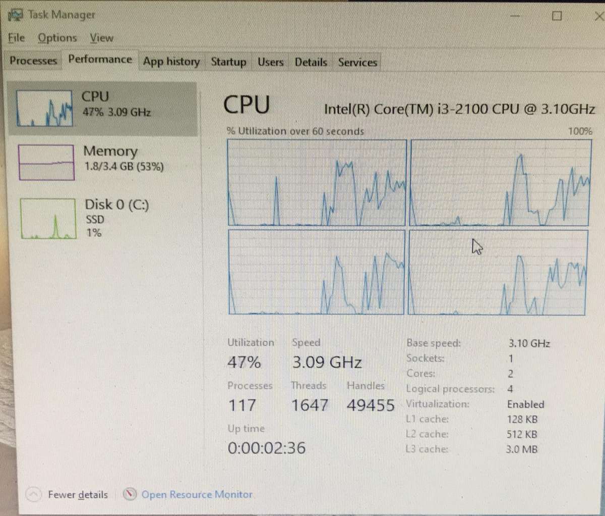 Intel DH61WW Motherboard And CPU