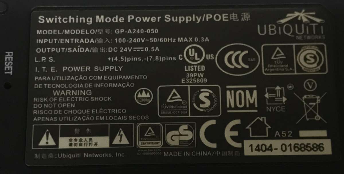 Ubiquiti UniFi Long Range indoor Acces Point 2.4 GHz, 802.11b/g/n, 300 Mbps Demo Unit