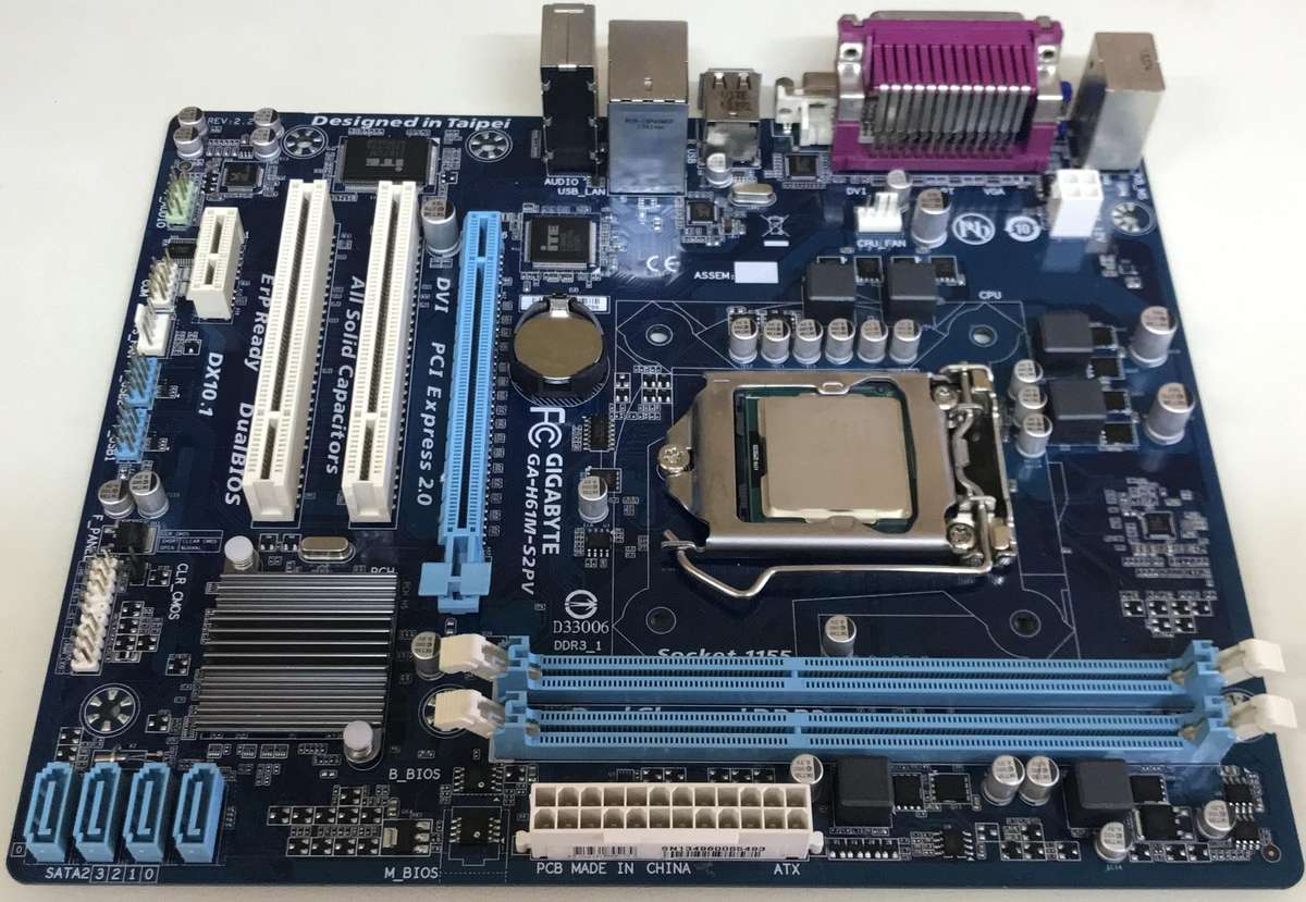 Gigabyte GA-H61M-S2PV Motherboard, CPU And Memory Combo