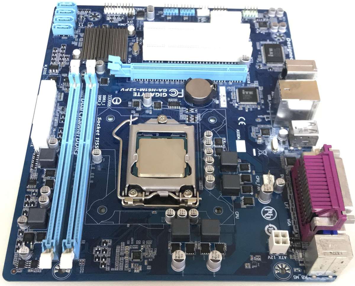 Gigabyte GA-H61M-S2PV Motherboard, CPU And Memory Combo