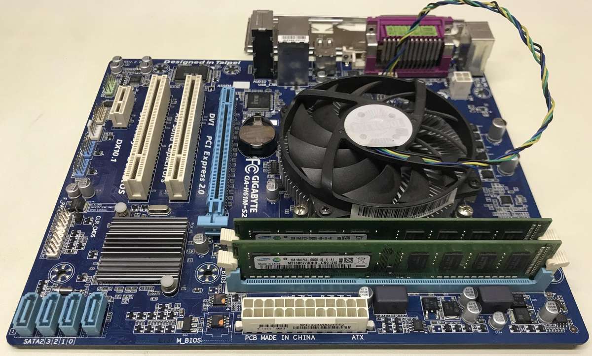 Gigabyte GA-H61M-S2PV Motherboard, CPU And Memory Combo