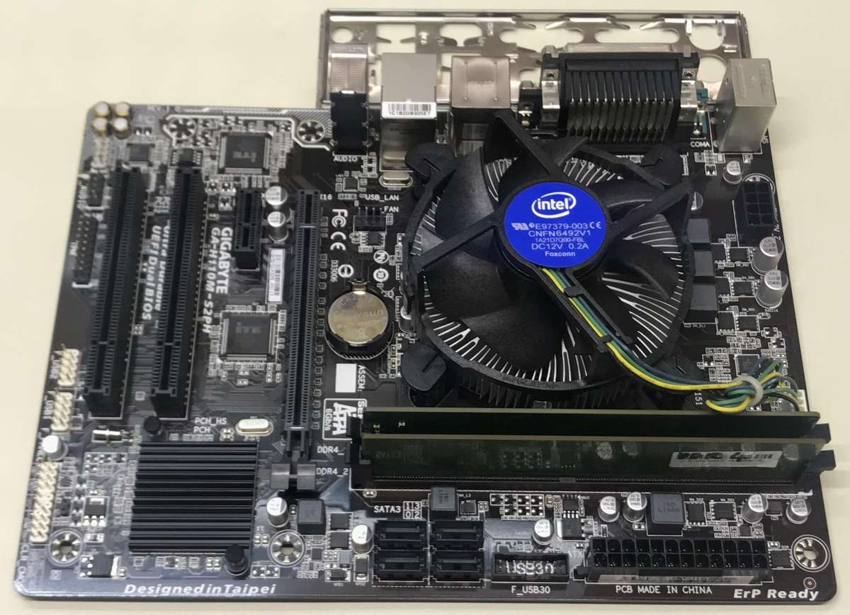 Gigabyte GA-H110M-S2PH Motherboard, i7 CPU And Memory Combo