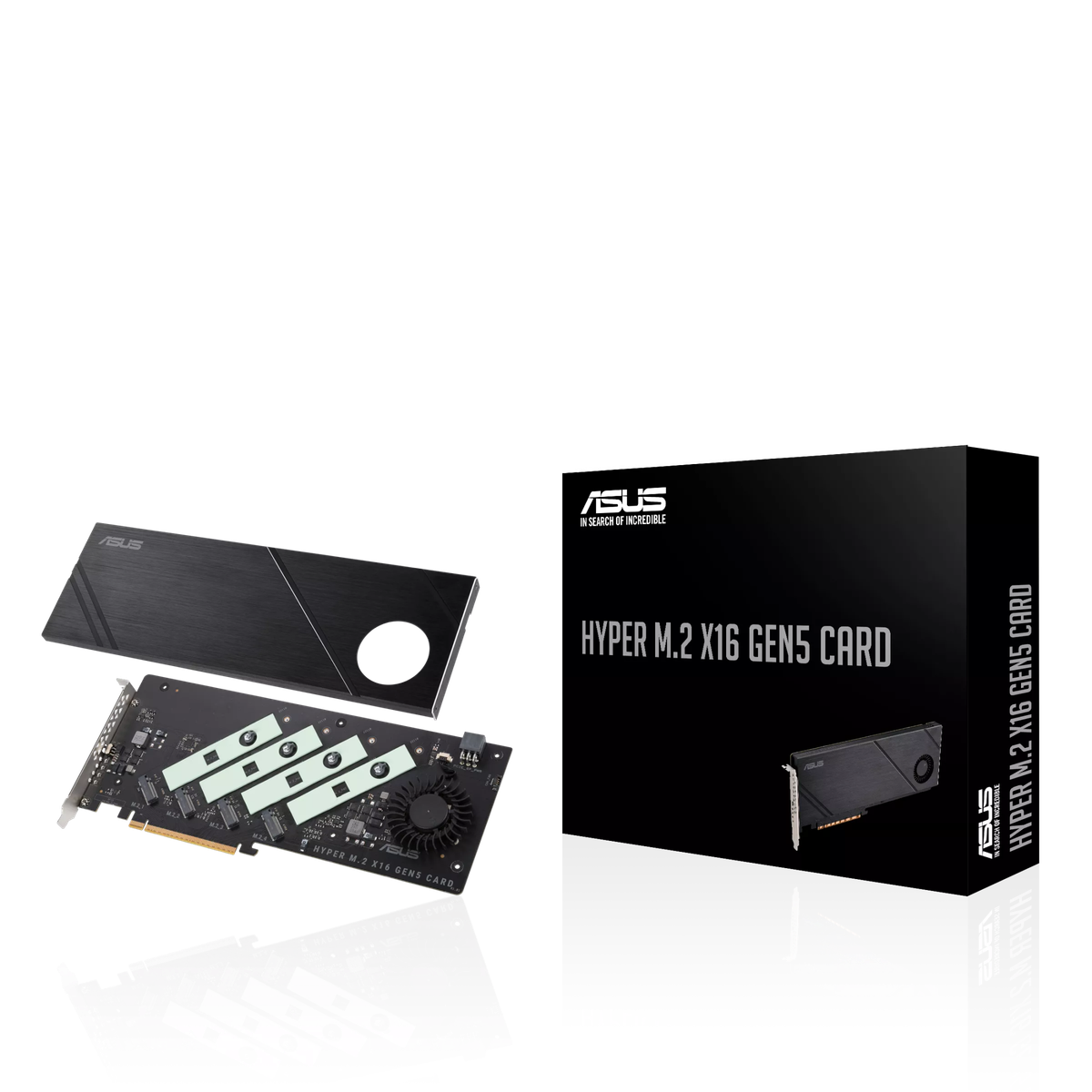 ASUS Hyper M.2 x16 Gen5 Card 4x M.2 NVMe To PCIe Adapter