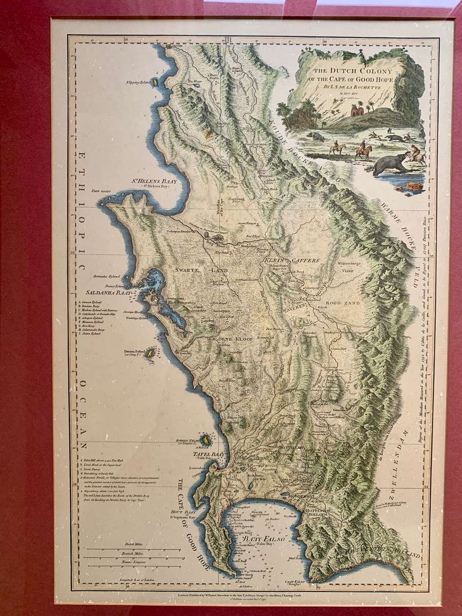 Maps Antique Map of The Dutch Colony of the Cape of Good Hope 1795