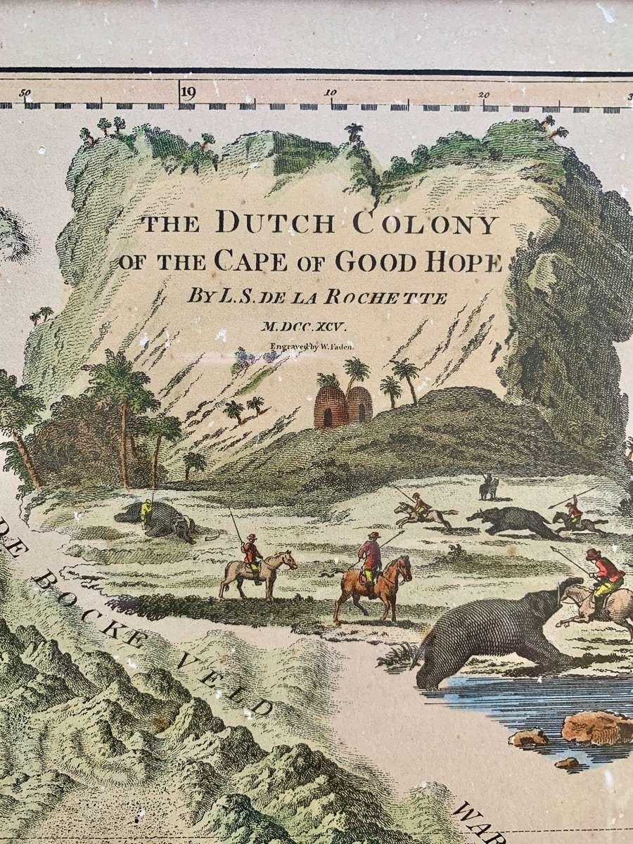 Antique Map of The Dutch Colony of the Cape of Good Hope 1795