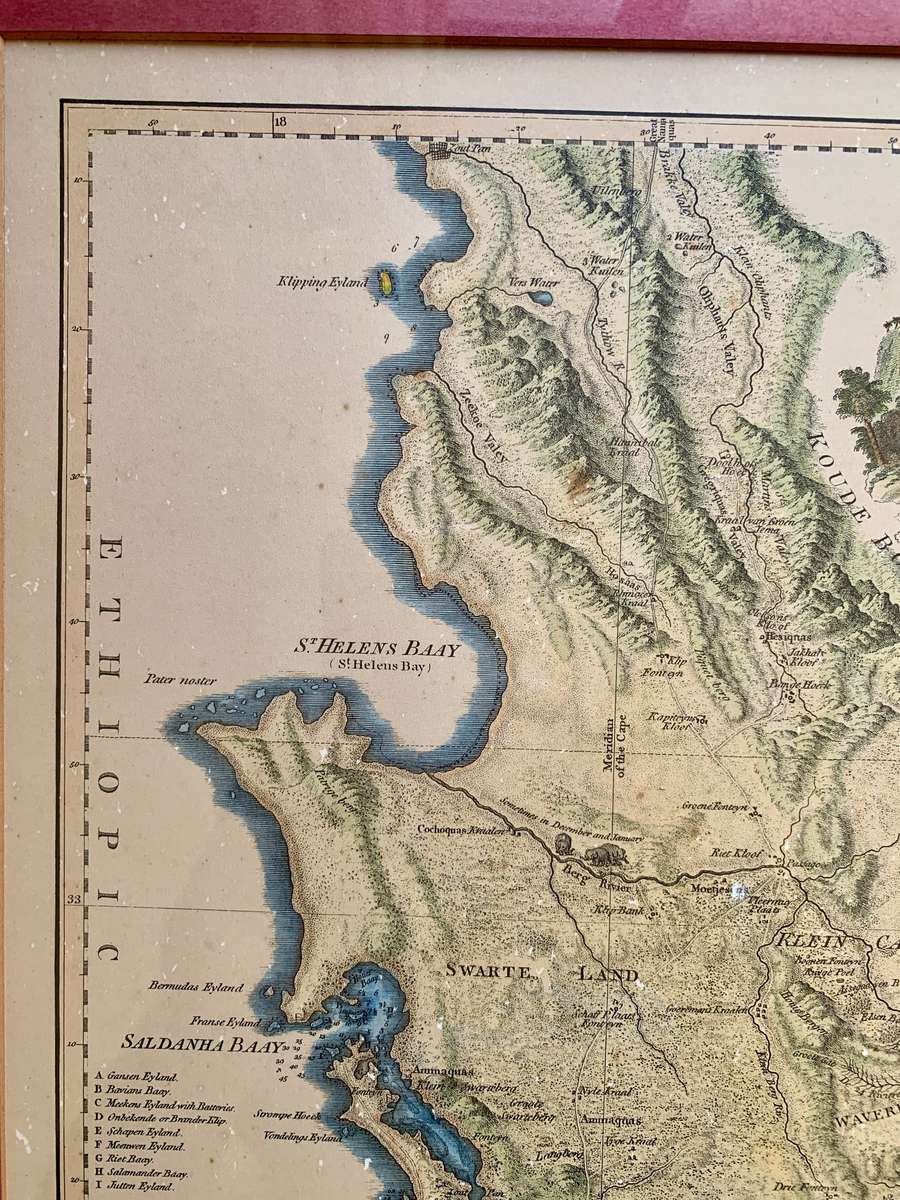 Antique Map of The Dutch Colony of the Cape of Good Hope 1795