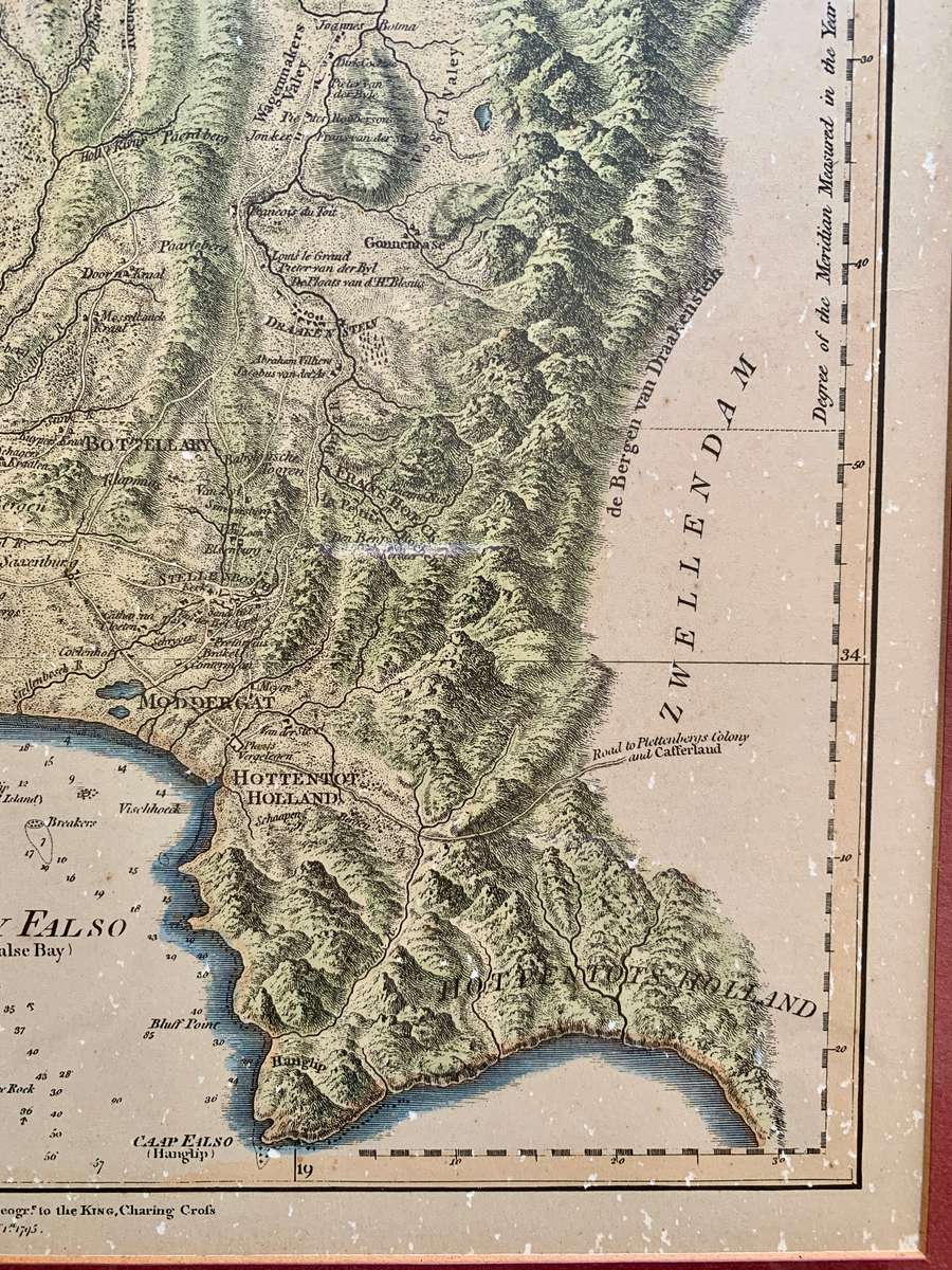 Antique Map of The Dutch Colony of the Cape of Good Hope 1795