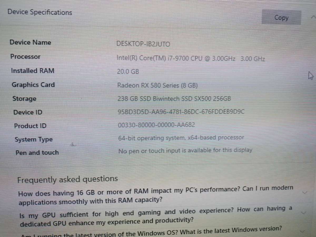 MSI -I7- 9700  E SPORTS GAMING PC
