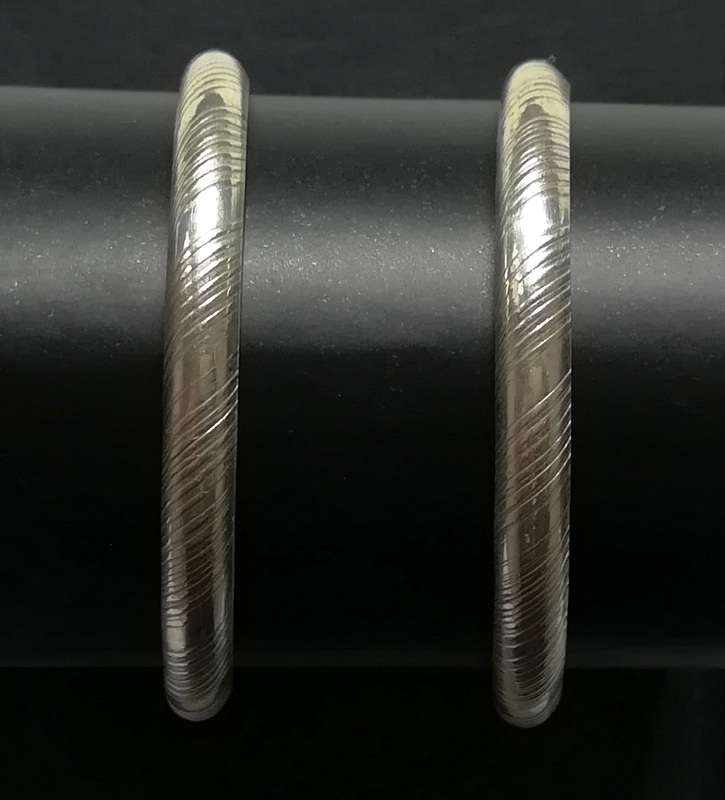 STERLING SILVER *218 AR* LARGE HOOP EARRINGS 5X45MM 11.4 GRAMS
