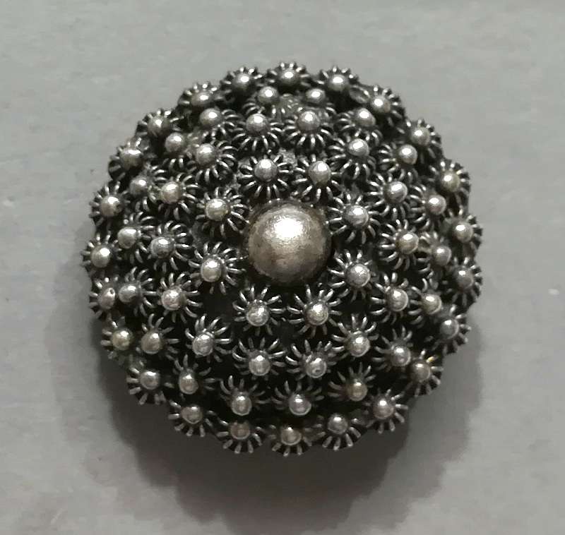 STERLING SILVER HECHOEN MEXICO BROOCH  28MM 9.8 GRAMS