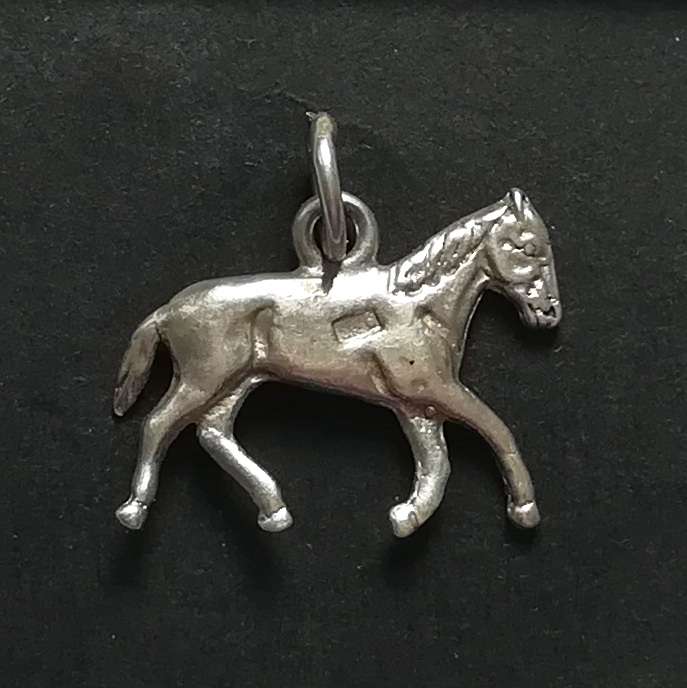 STERLING SILVER CHARM/PENDANT *HORSE* 15X20MM 1.9 GRAMS