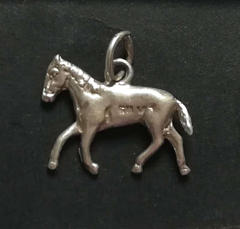 STERLING SILVER CHARM/PENDANT *HORSE* 15X20MM 1.9 GRAMS