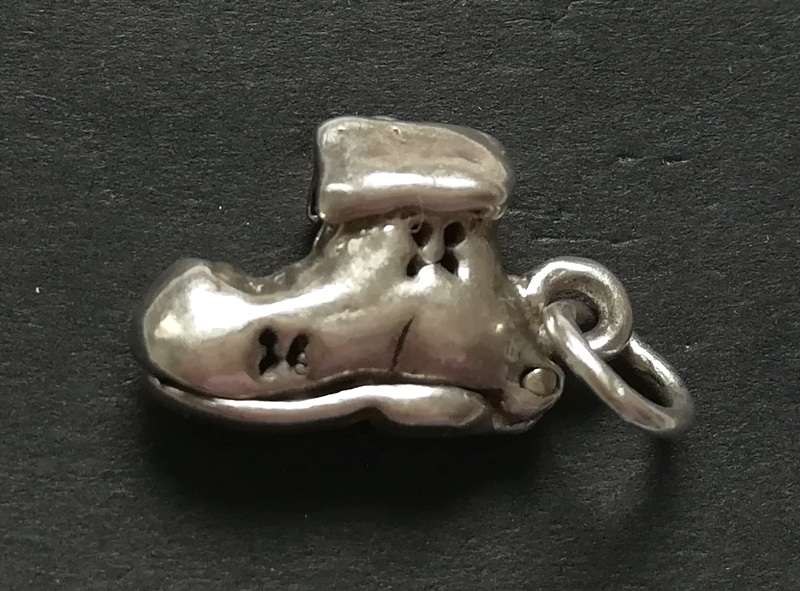 STERLING SILVER CHARM *BOOT HOUSE* 12X15MM 2.8 GRAMS