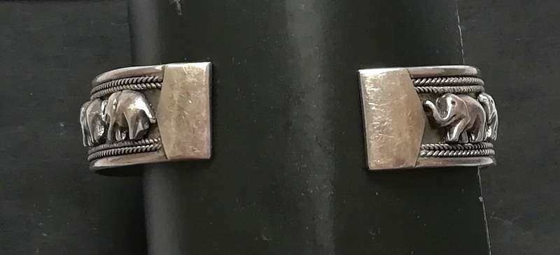 STERLING SILVER *ELEPHANTS* FIT 220MM WIDTH 17MM 39.2 GRAMS