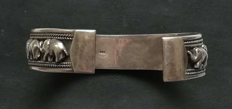 STERLING SILVER *ELEPHANTS* FIT 220MM WIDTH 17MM 39.2 GRAMS