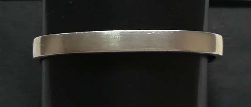 STERLING SILVER BANGLE 6X20MM 30.3 GRAMS
