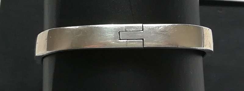 STERLING SILVER BANGLE 6X20MM 30.3 GRAMS