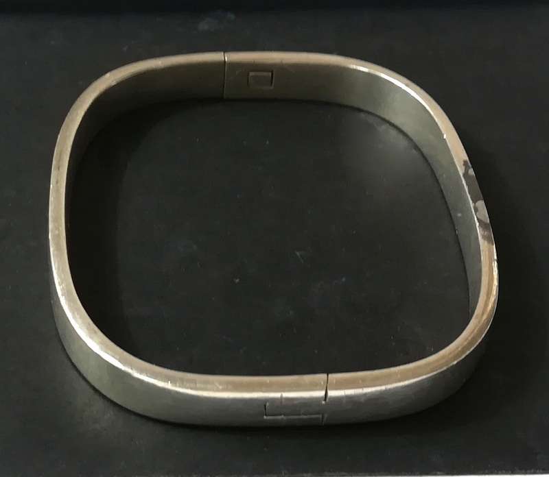 STERLING SILVER BANGLE 6X20MM 30.3 GRAMS