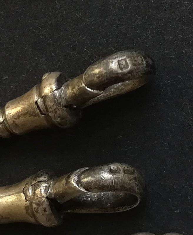 STERLING SILVER FOB CHAIN *ALL LINKS MARKED* 400MM 23 GRAMS