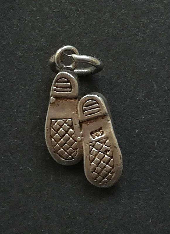 STERLING SILVER CHARM PAIR SHOES 8X15MM