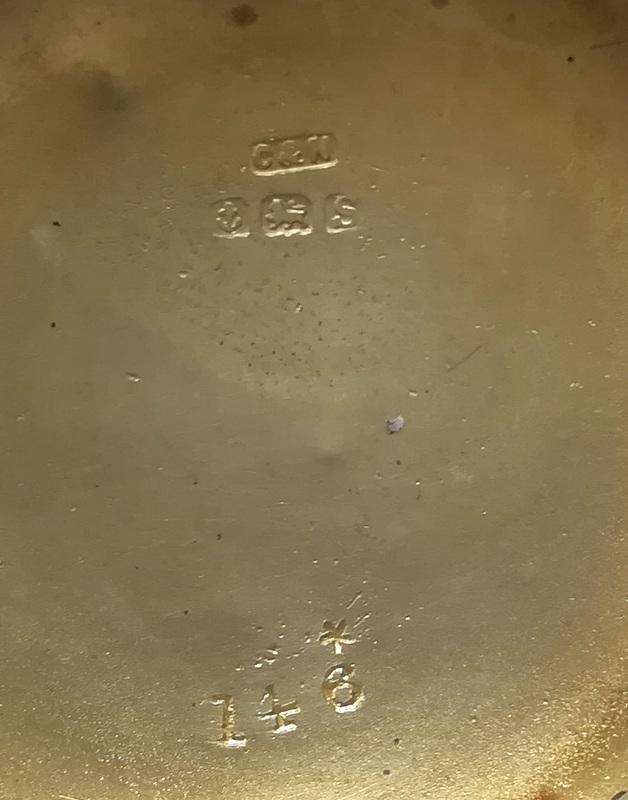 STERLING SILVER BIRMINGHAM 1942 - POWDER COMPACT PENDANT 40MM 12.6 GRAMS