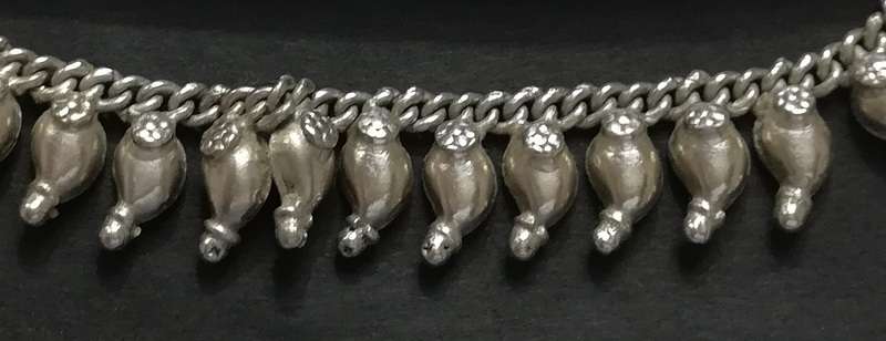 INDIAN SILVER BRACELET 170X12MM 14 GRAMS