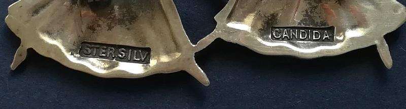 CANDIDA STERLING SILVER *BALLERINAS* BROOH 25X45MM 7.1 GRAMS