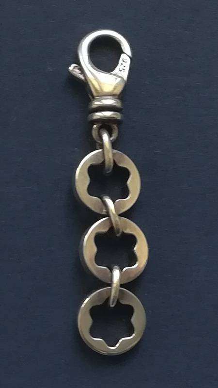 MONT BLANC STERLING SILVER KEY HOLDER 8 X 40MM