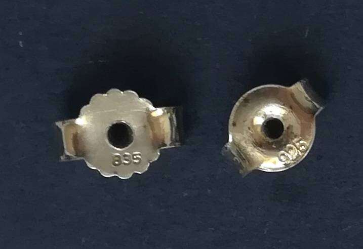 STERLING SILVER CRYSTAL TURTOISE  EARRINGS 6X10MM