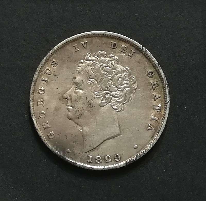 GREAT BRITAIN 1829 SILVER SHILLING