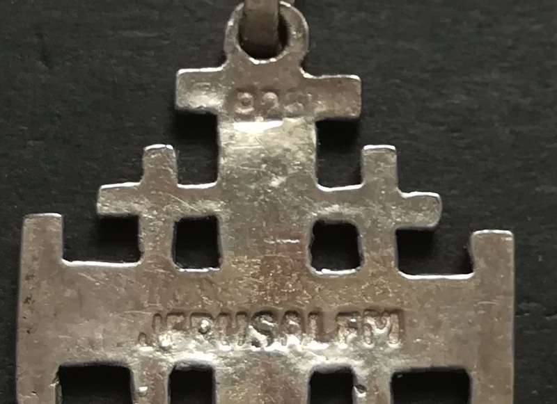 STERLING SILVER *JERUSALEM* CROSS PENDANT 20X20MM