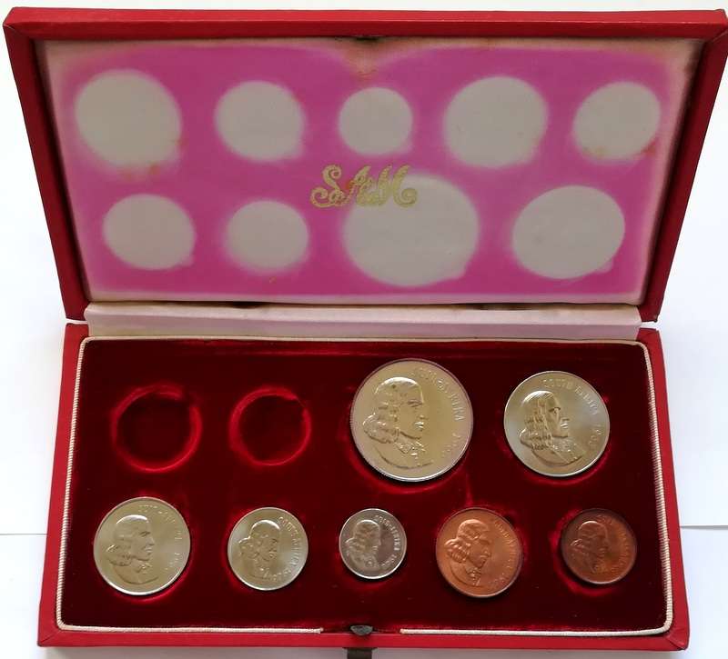 REPUBLIC 1966 PROOF SET S A M *NO GOL*