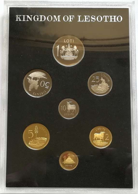 SHORT PROOF 1979 LESOTHO COIN SET