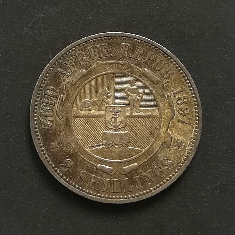 ZAR 1897 2 SHILLINGS EF+