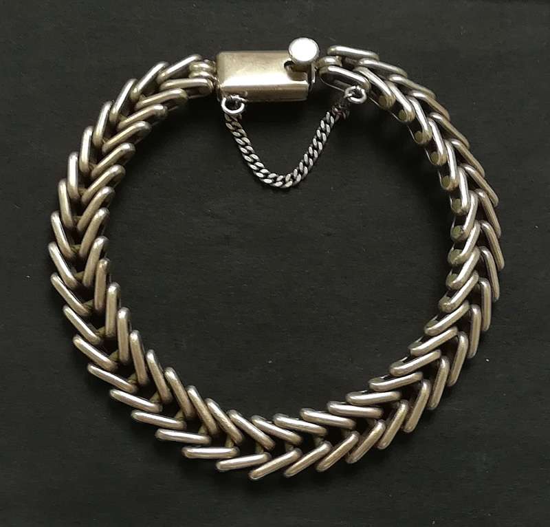 STERLING SILVER MEXICO BRACELET 200MM 26.7 GRAMS