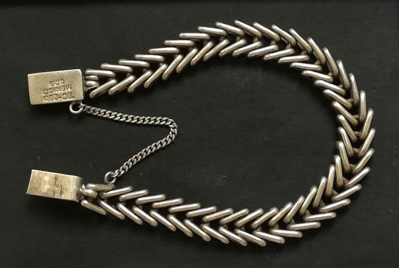 STERLING SILVER MEXICO BRACELET 200MM 26.7 GRAMS